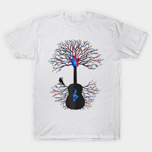 Acoustic Guitar Music Tree Of Life Guitarist T-Shirt